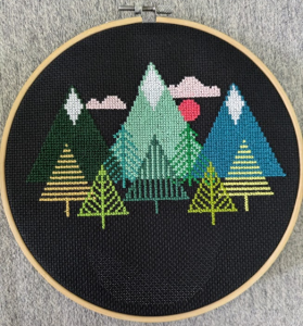 Mountains embroidery